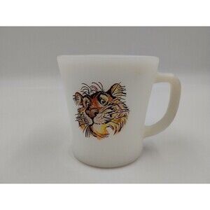 ESSO EXXON Tiger Gas Station Promotional Mug Fire King Anchor Hocking Vintage